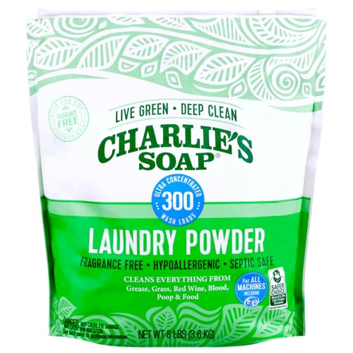 Charlie’s Soap Laundry Powder - Hypoallergenic Deep Clean, EPA Safer Choice Certified - 300 Loads