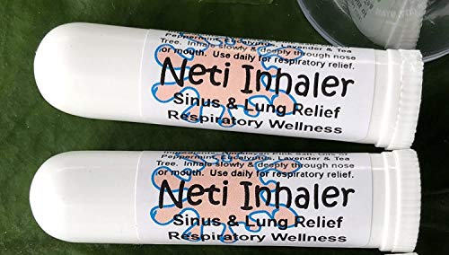 Urban ReLeaf NETI Inhalers - Natural Respiratory Relief with Himalayan Salt & Botanicals - Set of 2