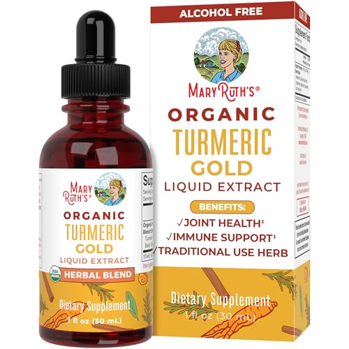 MaryRuth Organics Turmeric Gold Drops - Immune Support, Vegan, Non-GMO - 1oz Liquid Blend