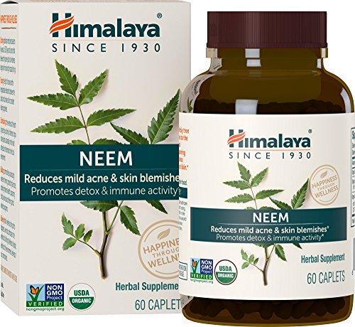 Himalaya Organic Neem Herbal Supplement - Clear Skin Support, Ayurvedic & Vegan - 60 Caplets