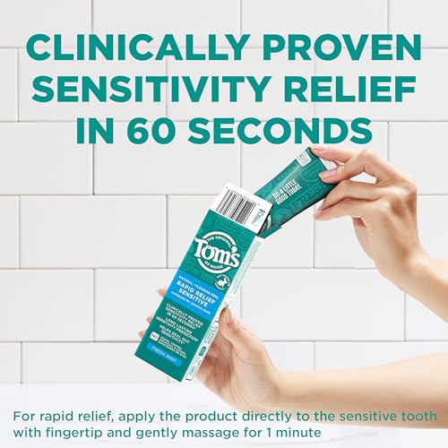 Tom's of Maine Toothpaste - Rapid Relief for Sensitivity, Naturally Derived Ingredients - 4 oz.