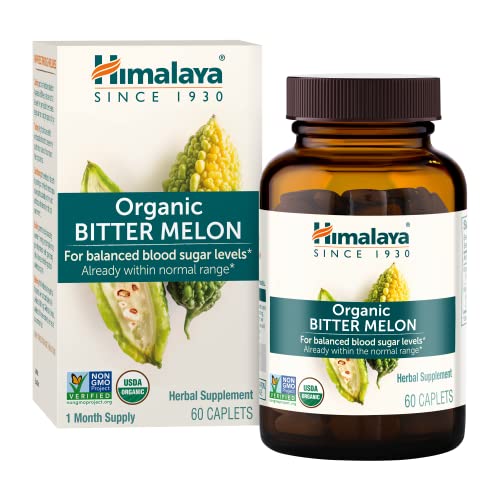 Himalaya Organic Bitter Melon - Supports Glucose Metabolism, Vegan, Non-GMO - 60 Caplets