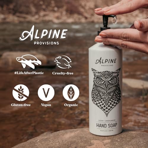 Alpine Provisions Cedar & Sandalwood Hand Soap - Nourishing, Vegan & Sulfate-Free - 16.9 FL oz