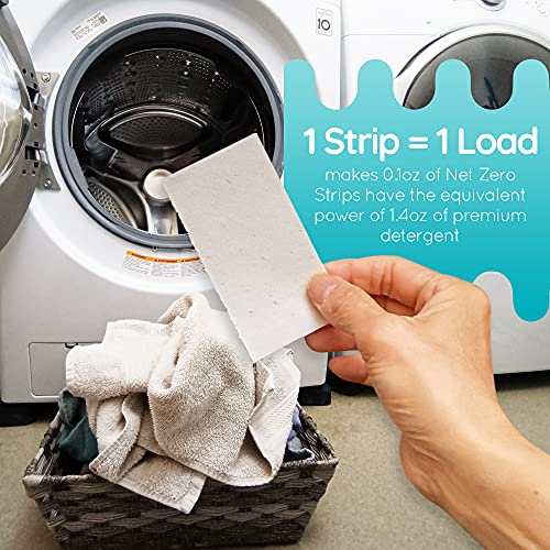 Net Zero Co. Laundry Detergent Sheets - Stain Remover, Gentle on Skin, Fresh Breeze - 32 Strips