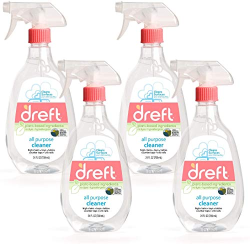 Dreft All Purpose Cleaner - Plant-Based, Hypoallergenic for Baby Gear & Toys - 24oz (Pack of 4)