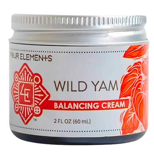 Four Elements Wild Yam Balancing Cream - Hormonal Support, Award-Winning Formula - 2oz