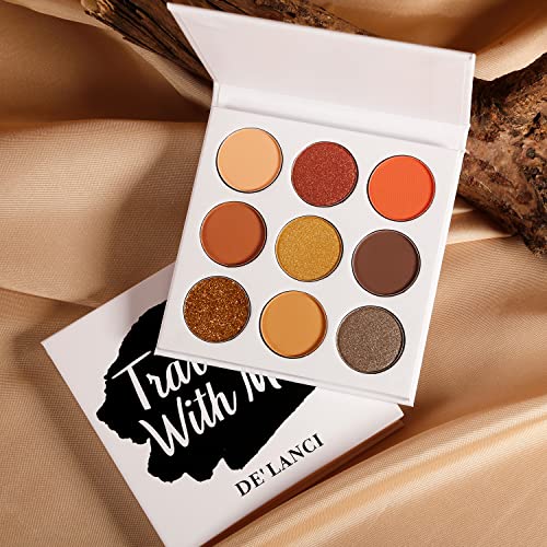 Travel with Me Eyeshadow Palette - 9 High Pigment Nude Shades, Vegan & Cruelty-Free - Mini Size