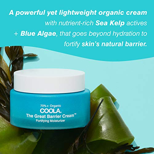 Coola Organic Face Moisturizer - Hydrating Barrier Cream with Sea Kelp & Blue Algae - 1.5 Fl Oz