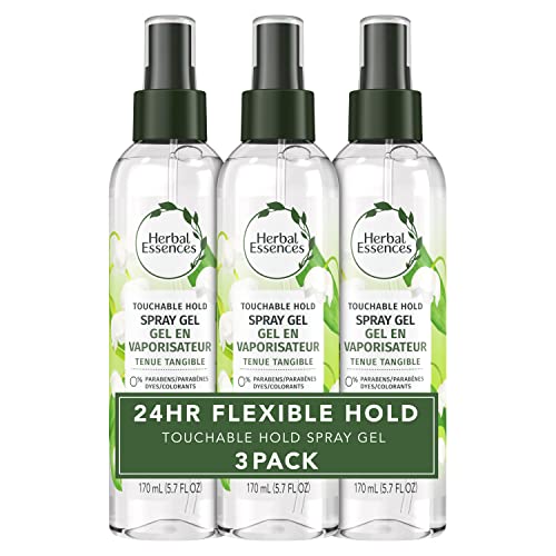 Herbal Essences Hair Spray Gel - Touchable Hold, Fresh Lily Scent, Dermatologist-Tested - 5.7oz