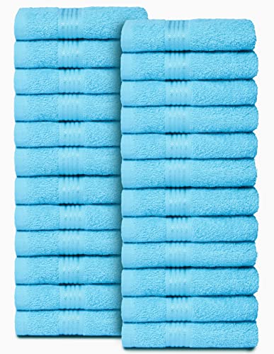 Belizzi Home Ultra Soft Cotton Washcloths - Highly Absorbent, Multi-Purpose, 24 Pack 12x12"