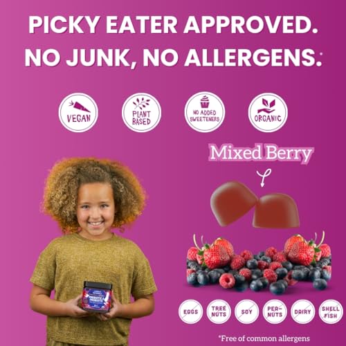 Llama Naturals Kids Multivitamin + Probiotic Gummies - Real Fruit, No Added Sugar - 30 Day Supply