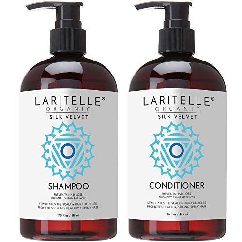 Laritelle Organic Hair Care Set - Promotes Healthy Growth, Nourishes All Hair Types - 17.5oz & 16oz