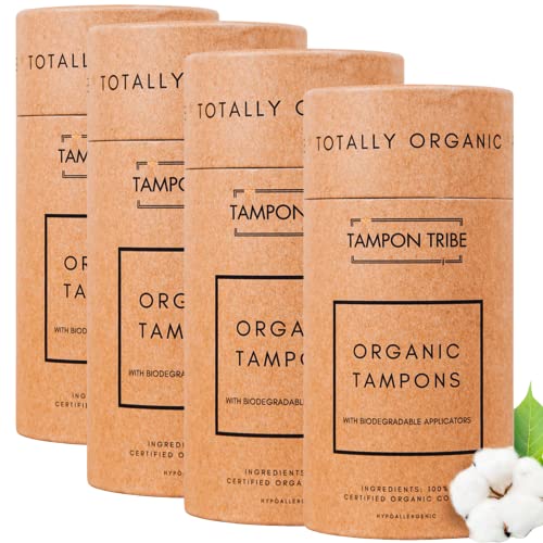 Organic Tampons - Safe, Non-Toxic, Hypoallergenic, Metal-Free - Super Plus with Cardboard Applicator