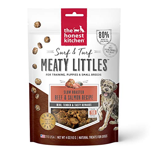 The Honest Kitchen Dog Treats - Protein-Packed Beef & Salmon, Human Grade, 4 oz Bag