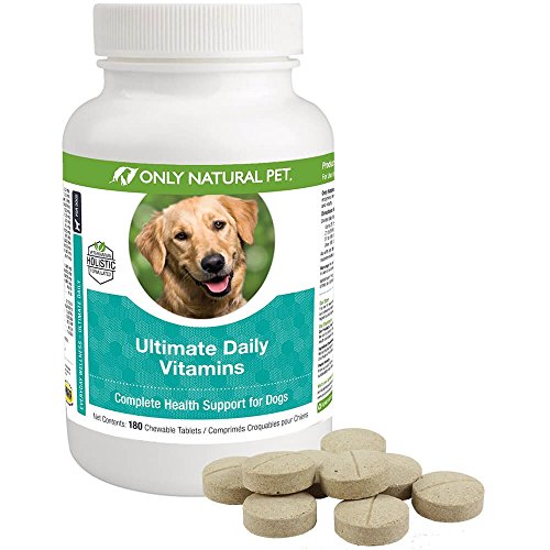 Only Natural Pet Dog Supplement - Complete Daily Vitamins for Health & Vitality - 180 Soft Chews