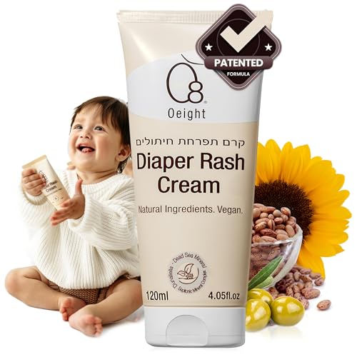 Oeight Diaper Rash Cream - Natural Zinc & Calendula for Skin Protection - 4.05oz