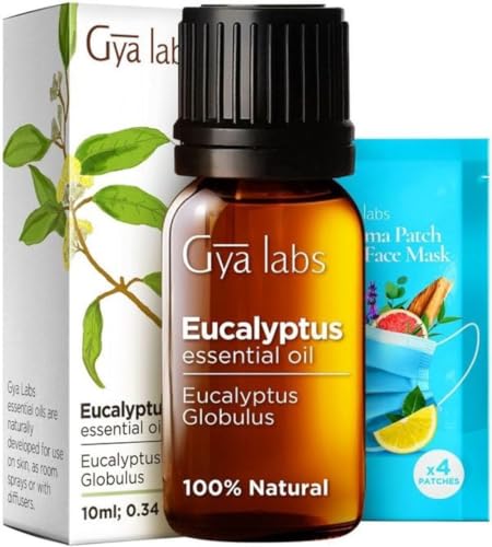 Gya Labs Eucalyptus Essential Oil - Skin Nourishment, Aromatherapy & Hair Care - 0.34 Fl Oz