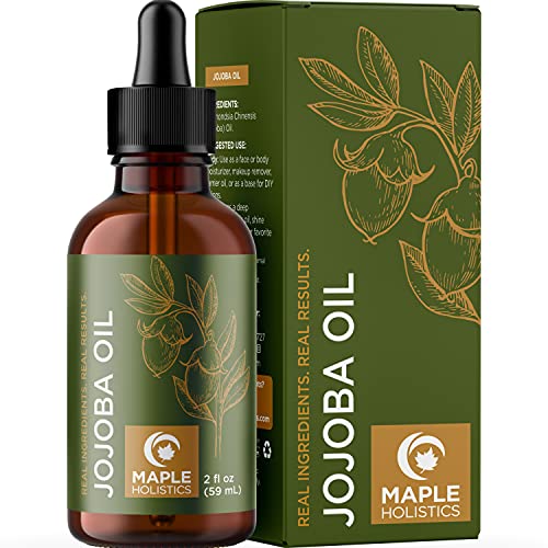 Maple Holistics Jojoba Oil - Nourishing Carrier Oil for Hair, Skin & Nails - 4oz