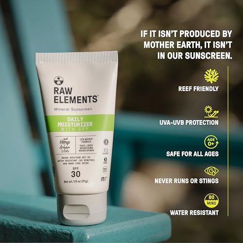 Raw Elements Daily Lifestyle Sunscreen - SPF 30, Broad-Spectrum, Non-Nano Zinc, 1.8 oz