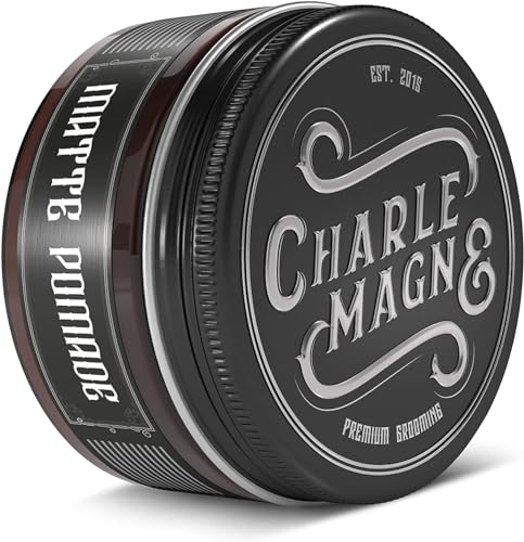 Charlemagne Hair Pomade - Strong Hold & Easy Wash, Barber-Approved, 100ml for Men