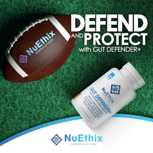 NuEthix Formulations Gut Defender+ Dietary Supplement - Supports Microbiome Balance, 180 Capsules