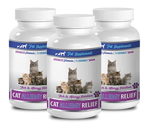 Pet Supplements Allergy Relief for Cats - Natural Itch Solution, Skin Nourishment - 225 Chews