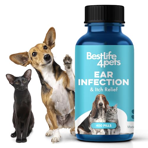 BestLife4Pets Pet Supplement - Natural Itch Relief & Ear Health, Easy to Administer Pills - 400ct