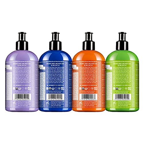 Dr. Bronner's Organic Sugar Soap - Nourishing & Hydrating, 4 Scents, 100% Recycled Packaging - 12oz