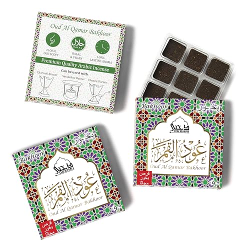 Dukhni Oud Al Qamar Bakhoor - Floral Oud Blend, Handmade, Natural Ingredients - 27 Pieces