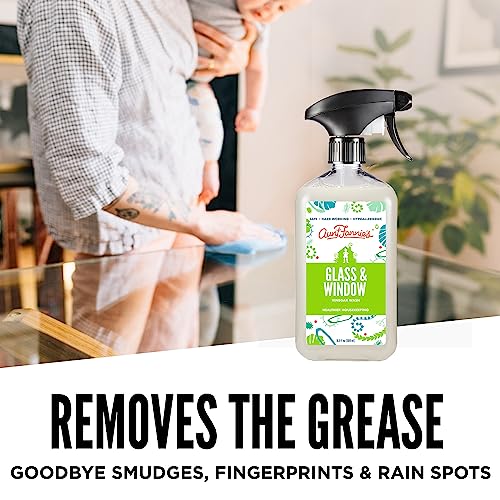 Aunt Fannie's Glass Cleaner - Streak-Free Shine, Natural Ingredients, Hypoallergenic - 16.9oz