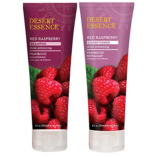 Desert Essence Red Raspberry Shampoo & Conditioner Set - Moisturizing, NSF Organic - 8 fl. oz. Each