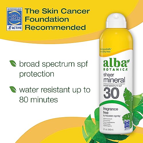 Alba Botanica Mineral Sunscreen Spray - SPF 30 Protection, Water-Resistant, 5 fl. oz.