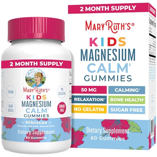 MaryRuth Organics Kids Magnesium Gummies - Supports Calm, Bone Health, Vegan - 60 Count