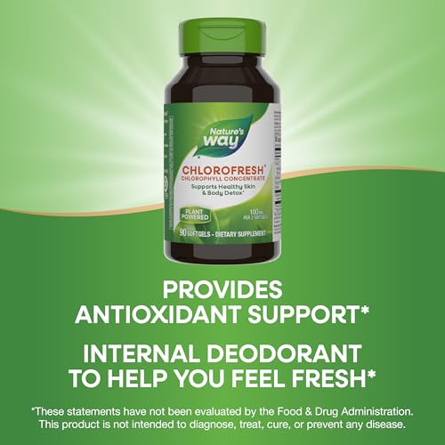 Nature’s Way Chlorofresh Chlorophyll Supplement - Supports Detox & Healthy Skin - 90 Softgels