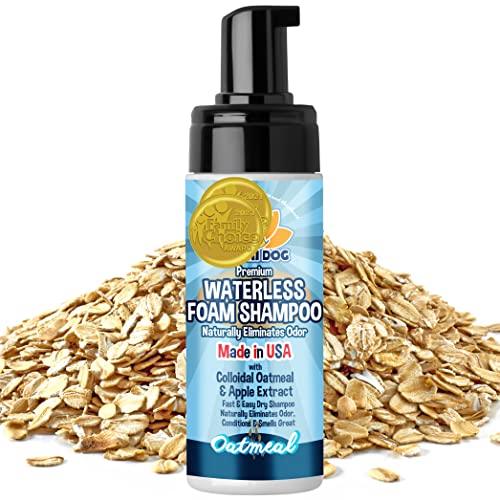 Bodhi Dog Waterless Foaming Shampoo - Fast Cleansing, Gentle Oatmeal Formula - 8oz