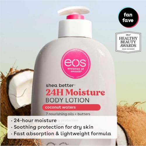 eos Body Lotion - 24-Hour Moisture, Natural Shea Butter, Lightweight, Coconut Waters - 16 fl oz