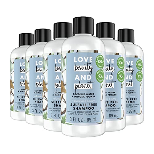 Love Beauty And Planet Shampoo - Thickens Fine Hair, Vegan Coconut Water & Mimosa - 3 oz