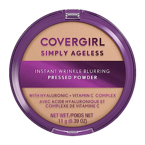 Covergirl Simply Ageless Face Powder - Minimizes Pores, Hydrating with Vitamin C - 0.39 Oz