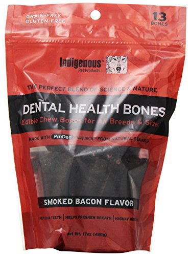 Indigenous Dental Health Bones - Smoked Bacon Flavor, Grain-Free, No Artificial Additives - 10oz