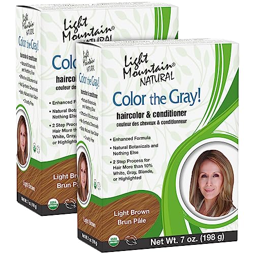 Light Mountain Henna Hair Dye - Vibrant Color for Gray, Chemical-Free - 7oz (Pack of 2)