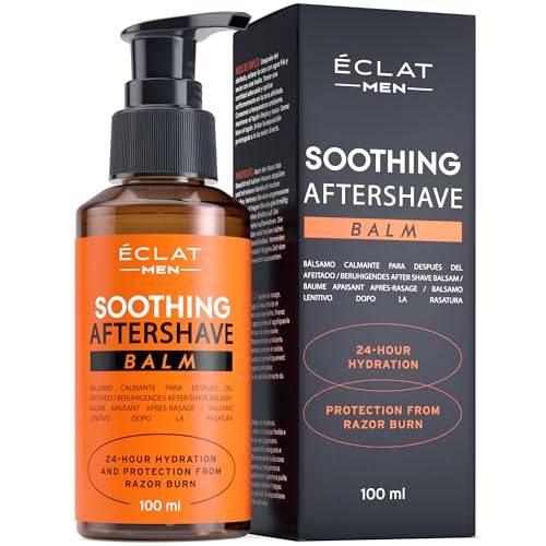 Men's Aftershave Balm - Hydrating, Soothing Formula with Aloe & Shea Oil - 100% Organic, 3.4oz