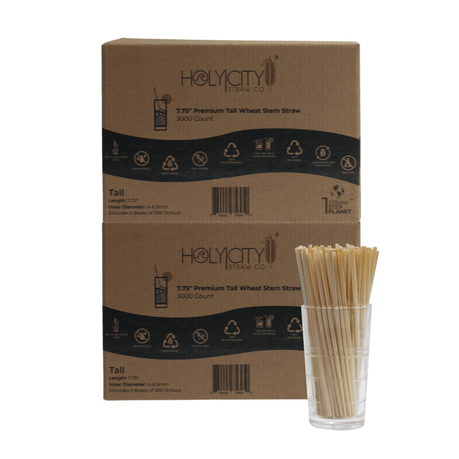 Tall Wheat Straw Pack | 7.9” Length