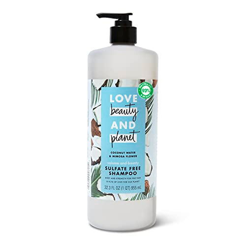 Love Beauty and Planet Shampoo - Volumizing Coconut Water & Mimosa Flower for Fine Hair - 32.3oz