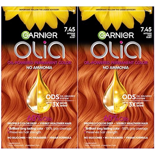 Garnier Hair Color Olia - Ammonia-Free Brilliant Color, 100% Gray Coverage, 2 Count - 1.0 Black