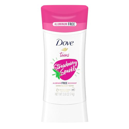 Dove Teens Deodorant Stick - 48hr Odor Protection, Gentle Formula, Strawberry Scent - 2.6oz