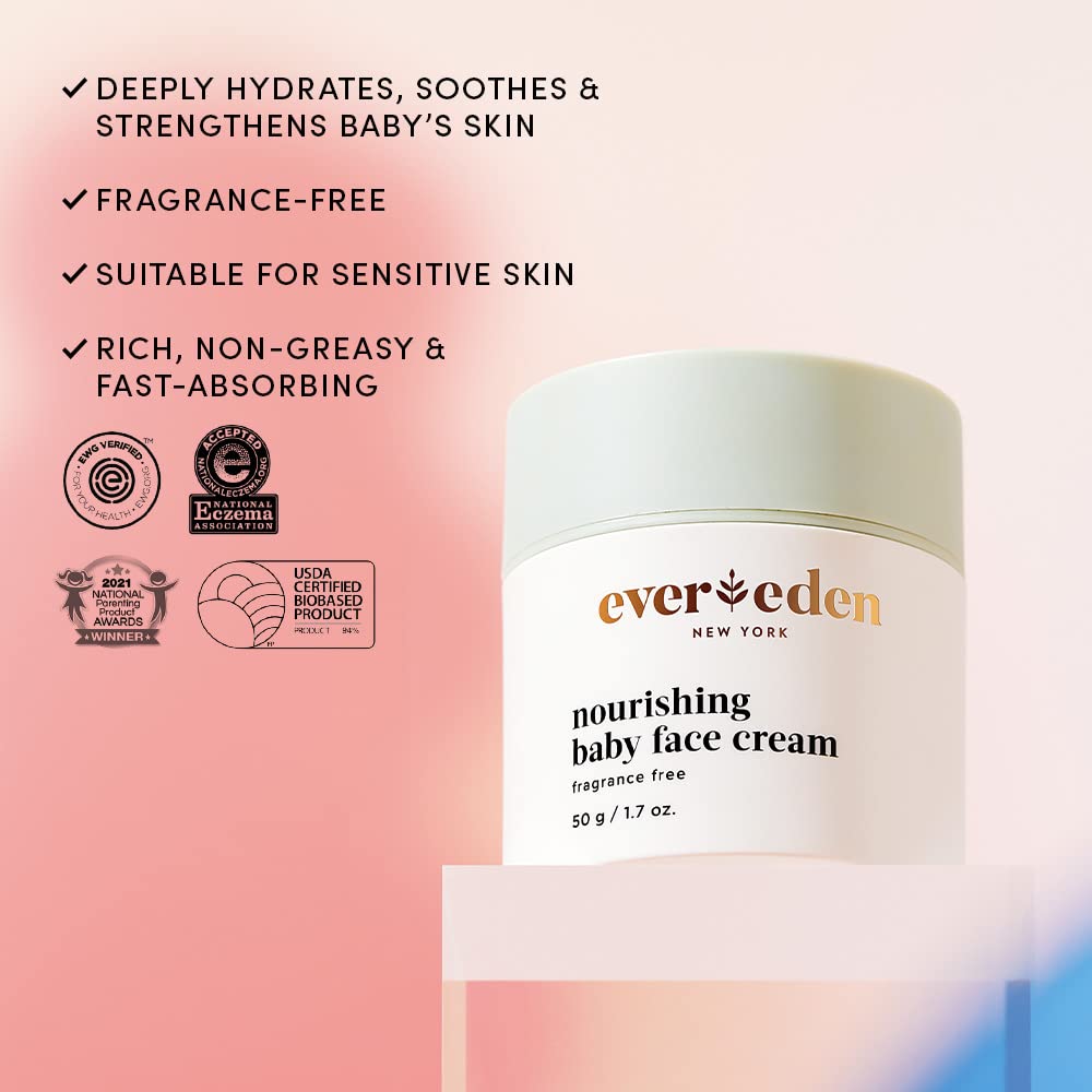 Evereden Baby Moisturizing Cream - Nourishing Hydration, Non-Toxic Formula - 1.7oz