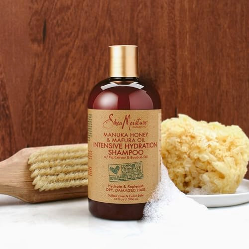 SheaMoisture Intensive Hydration Shampoo - Restores Moisture, Manuka Honey & Mafura Oil - 13oz