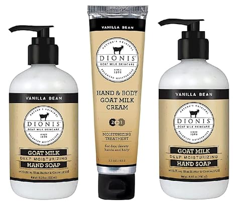 Dionis Goat Milk Bath & Body Gift Set - Deeply Moisturizing, Vanilla Scent - 8.0 Fl Oz