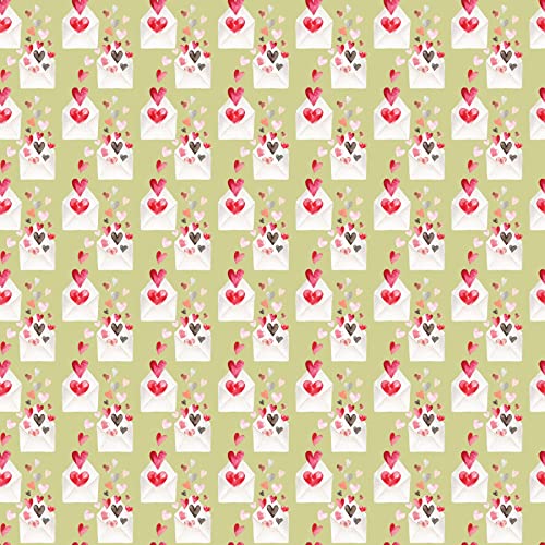 Waterleaf Paper Co. Valentine's Day Gift Wrap - 100% Dissolvable, 48" L x 47" W, Heart Designs