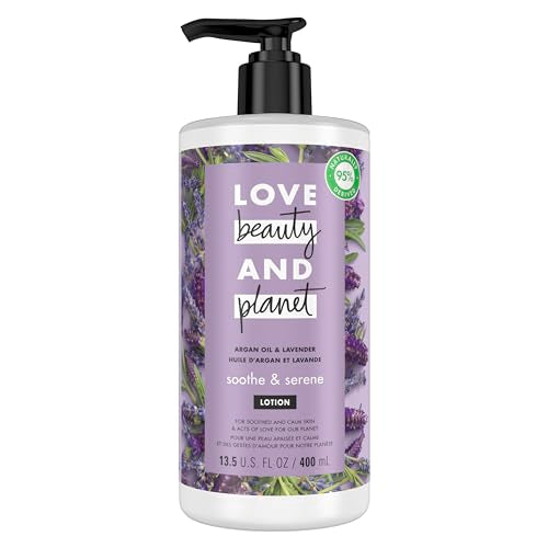 Love Beauty and Planet Body Lotion - 24-Hour Moisture, Argan Oil & Lavender - 13.5oz